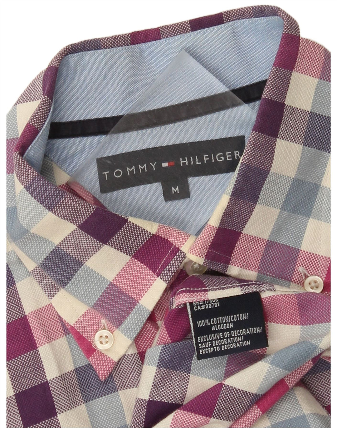 Tommy Hilfiger Herrenhemd, mittelgroß, mehrfarbig, kariert, Baumwolle