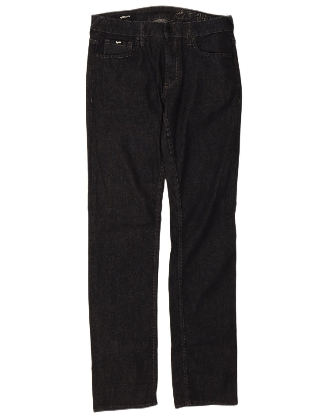 Gas Damen Straight Jeans W32 L34 Marineblaue Baumwolle