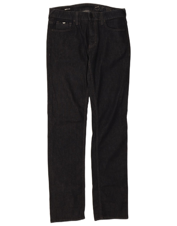 Gas Damen Straight Jeans W32 L34 Marineblaue Baumwolle