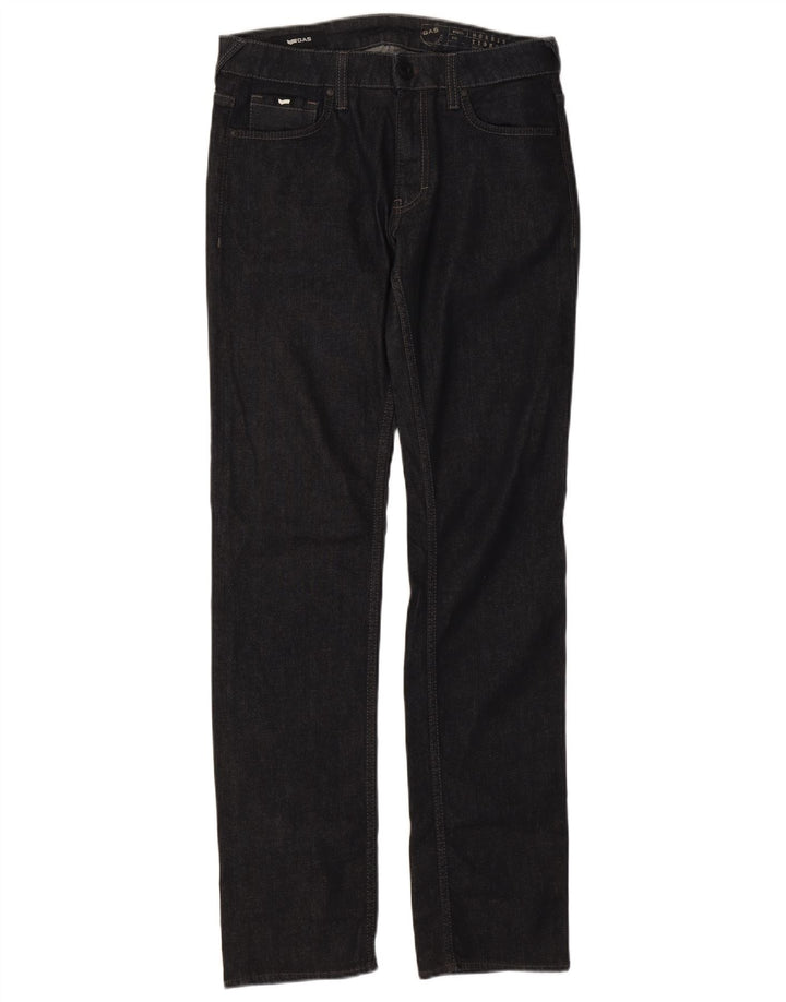 Gas Damen Straight Jeans W32 L34 Marineblaue Baumwolle