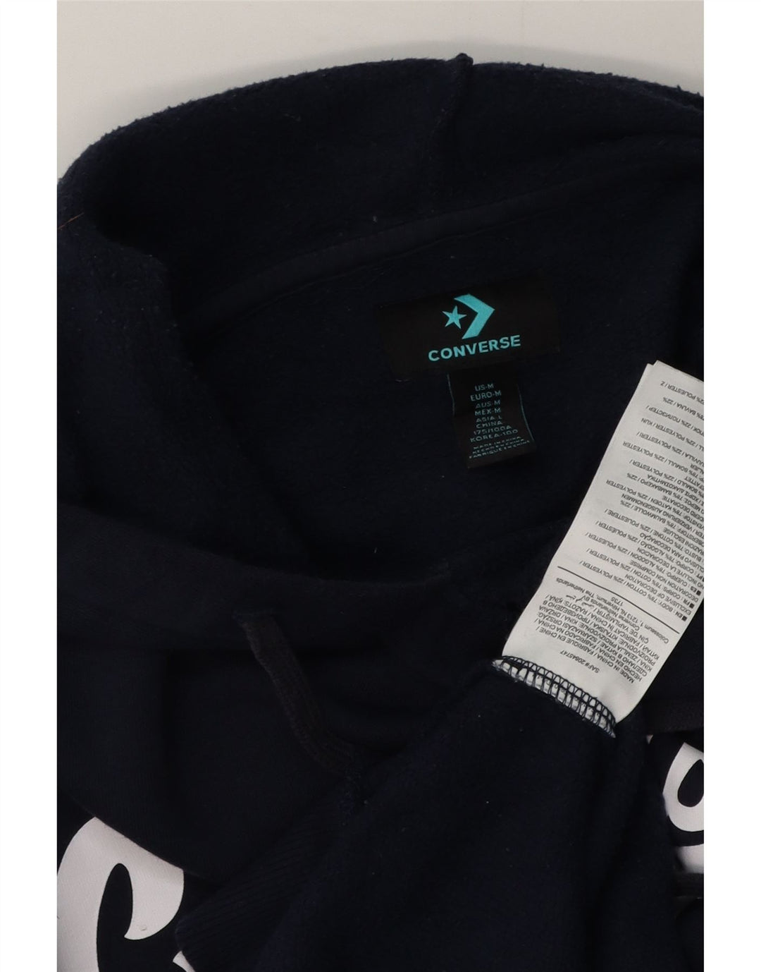 Converse Herren-Kapuzenpullover mit Grafik, mittelmarineblaue Baumwolle