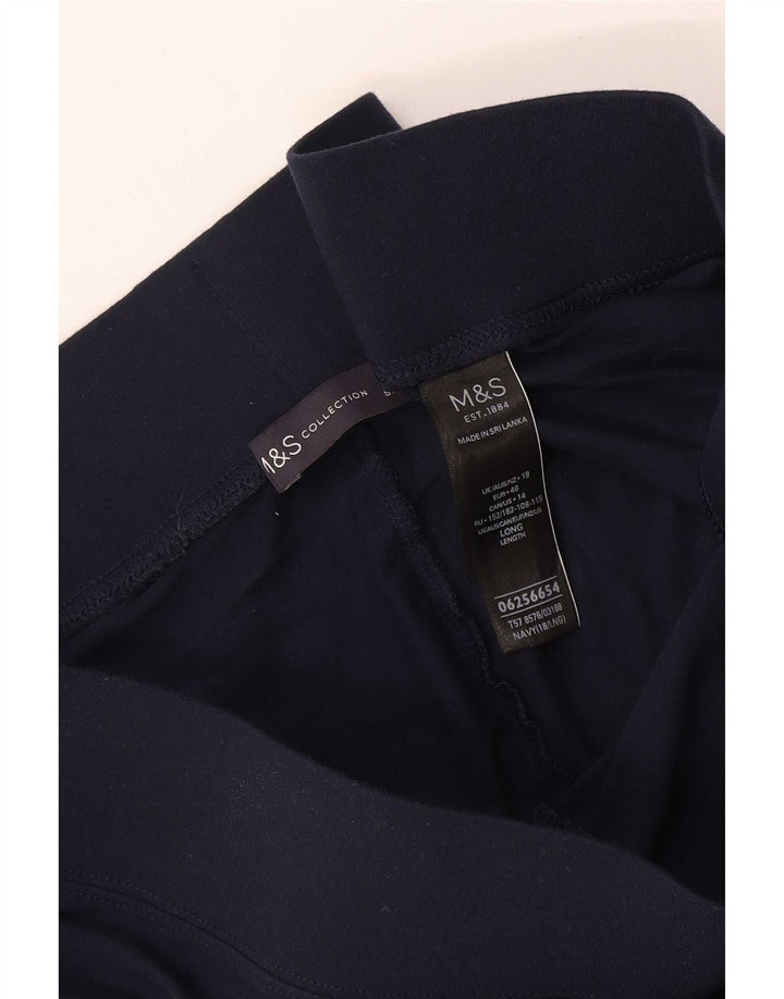 Marks & Spencer Damen Leggings UK 18 XL Marineblaue Viskose