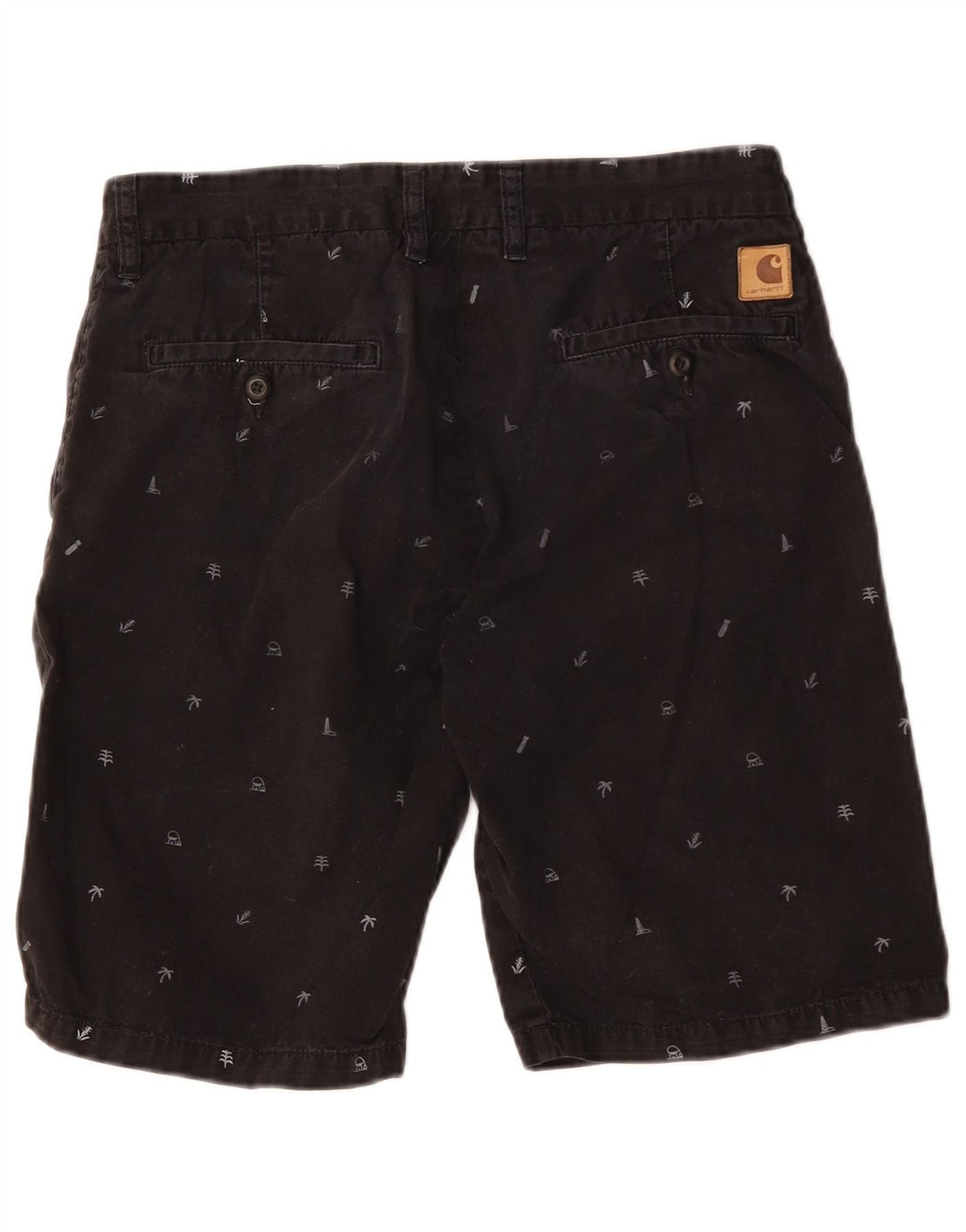 Carhartt Herren-Chinoshorts mit abstraktem Muster, W31, mittelschwarz, Baumwolle