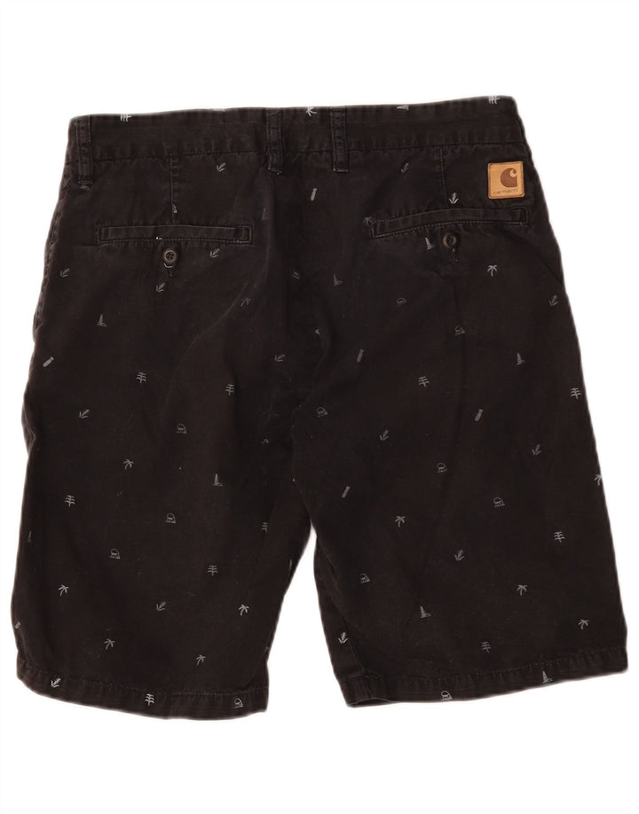 Carhartt Herren-Chinoshorts mit abstraktem Muster, W31, mittelschwarz, Baumwolle