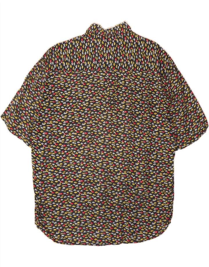 WAMPUM Mens Short Sleeve Shirt Medium Multicoloured Floral Viscose Vintage Wampum and Second-Hand Wampum from Messina Hembry 