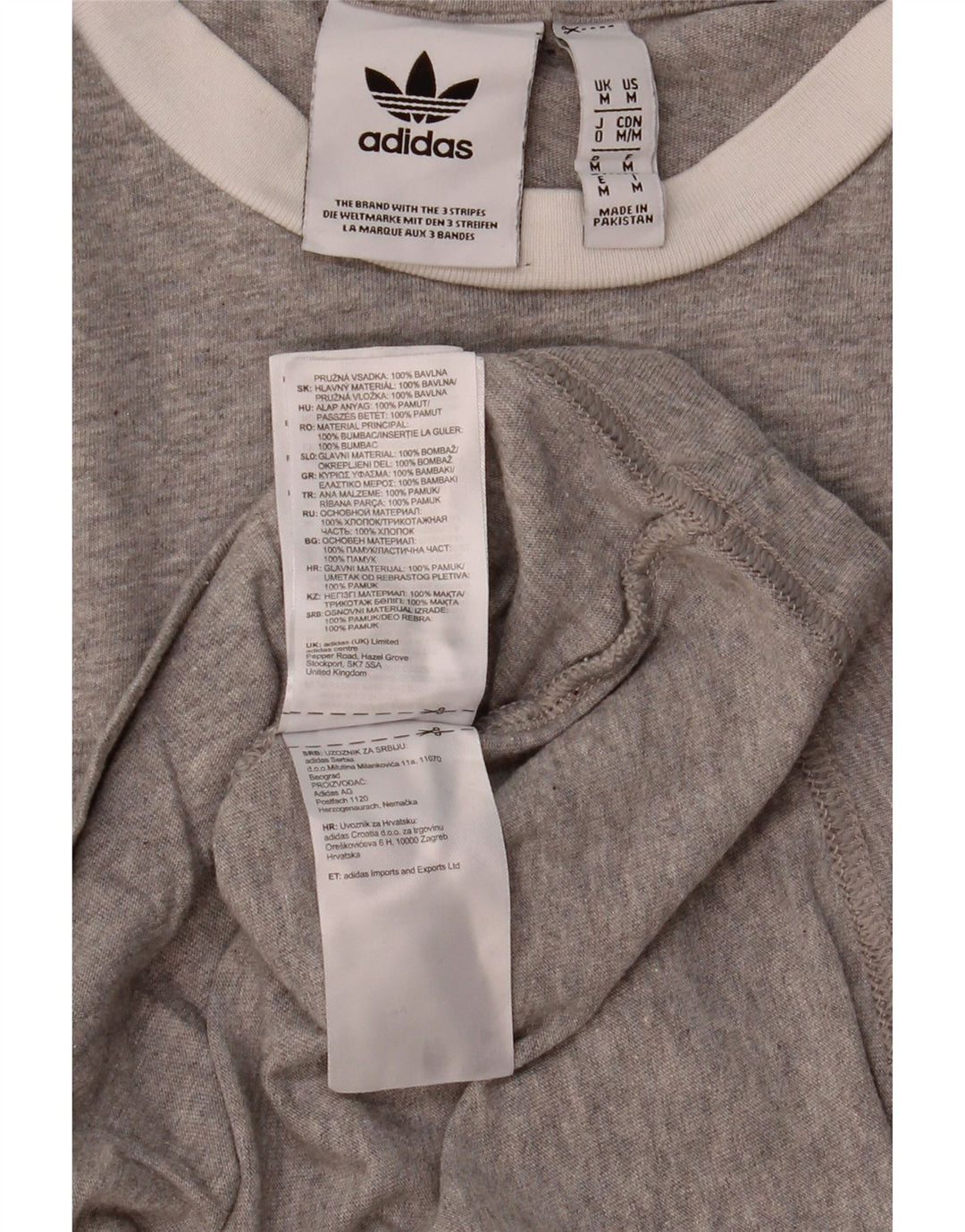 Adidas Herren T-Shirt Top mittelgraue Baumwolle