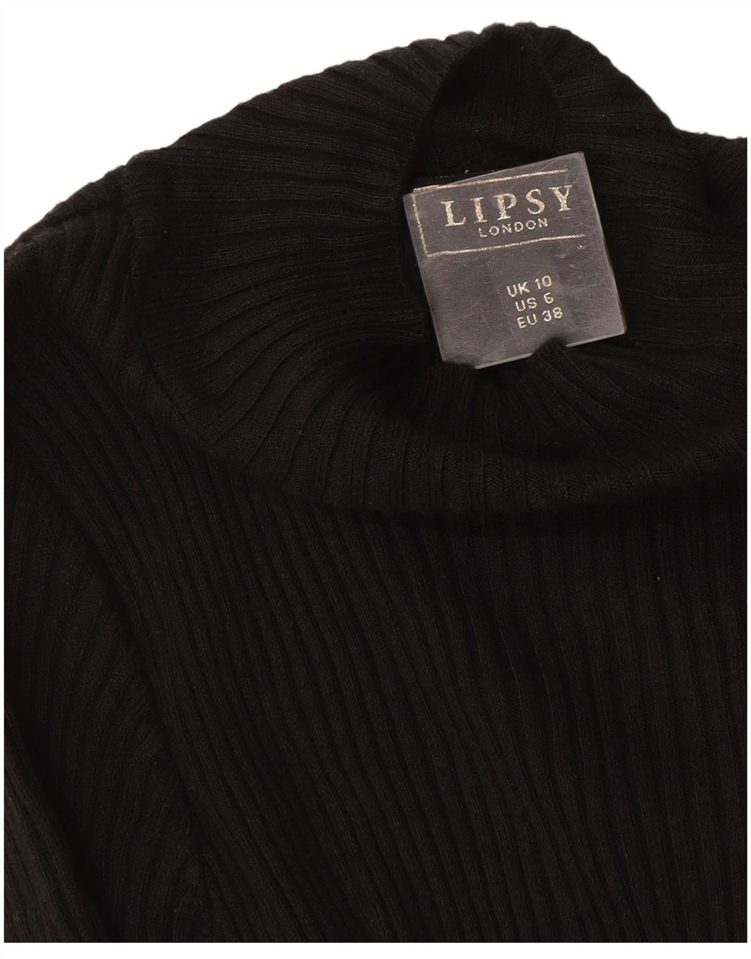 Lipsy Damen Pulloverkleid UK 10 Small Schwarz