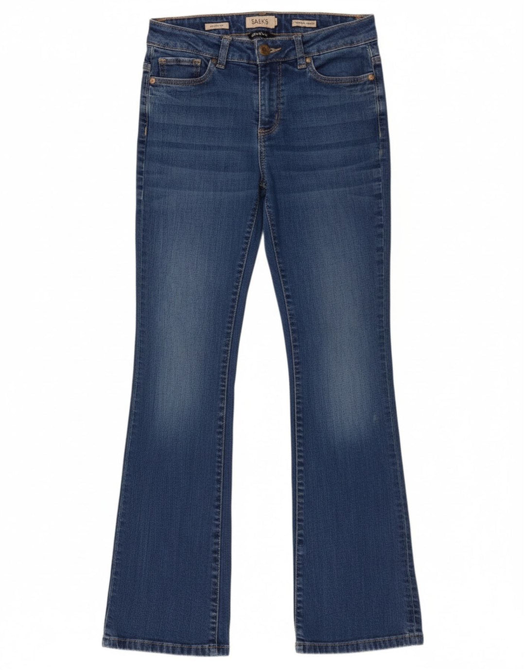 Dack's Damen Bootcut Jeans IT 44 Medium W28 L30 Blaue Baumwolle