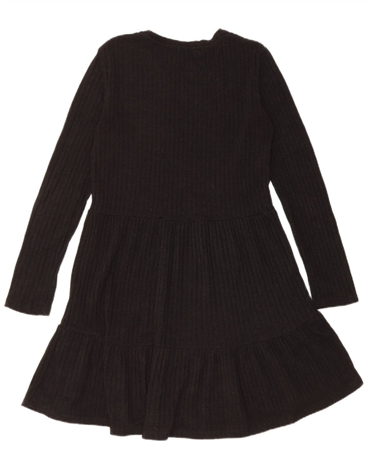 Zara Damen Pulloverkleid UK 10 Small Schwarz