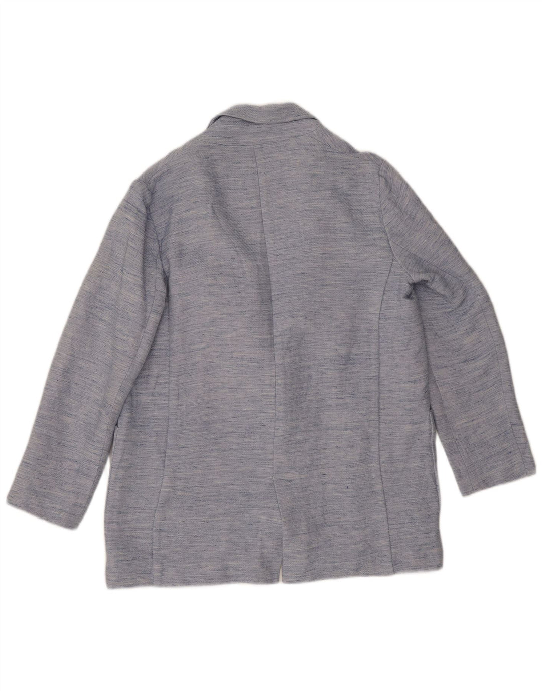 Offene Blazerjacke für Damen von Zara, Gr. 44, groß, blau meliert, Acetat