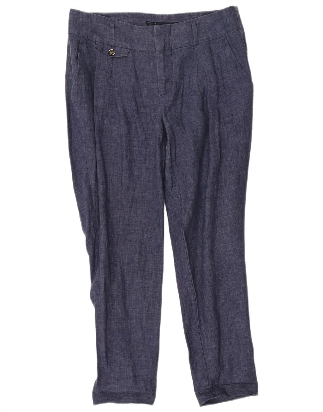 Zara Damen Chino-Hose mit Pegged, Größe M, W28, L28, Marineblau