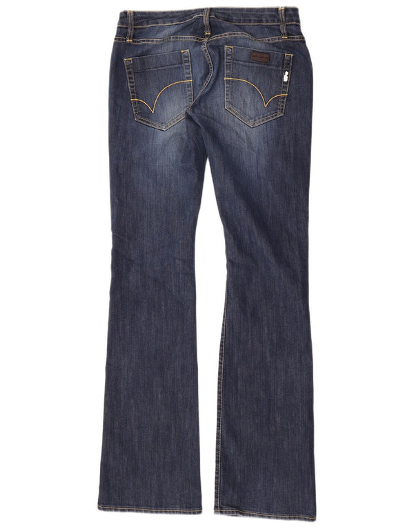 Vintage Damen Bootcut Jeans W32 L34 Marineblaue Baumwolle