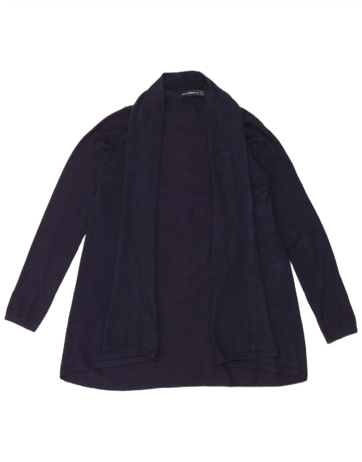 Offener Strickjackenpullover für Damen von Zara, UK 14, Größe L, Marineblau