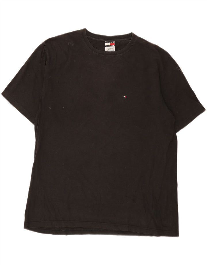 Tommy Hilfiger Herren T-Shirt Top Large Schwarz Baumwolle