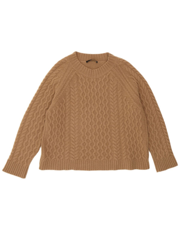 Max Mara Damen-Wochenende-Pullover mit U-Boot-Ausschnitt, UK 16, Größe L, Beige