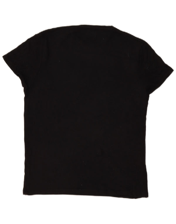 Zara Herren T-Shirt Top Medium Schwarz