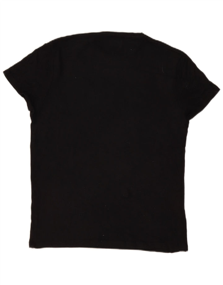 Zara Herren T-Shirt Top Medium Schwarz
