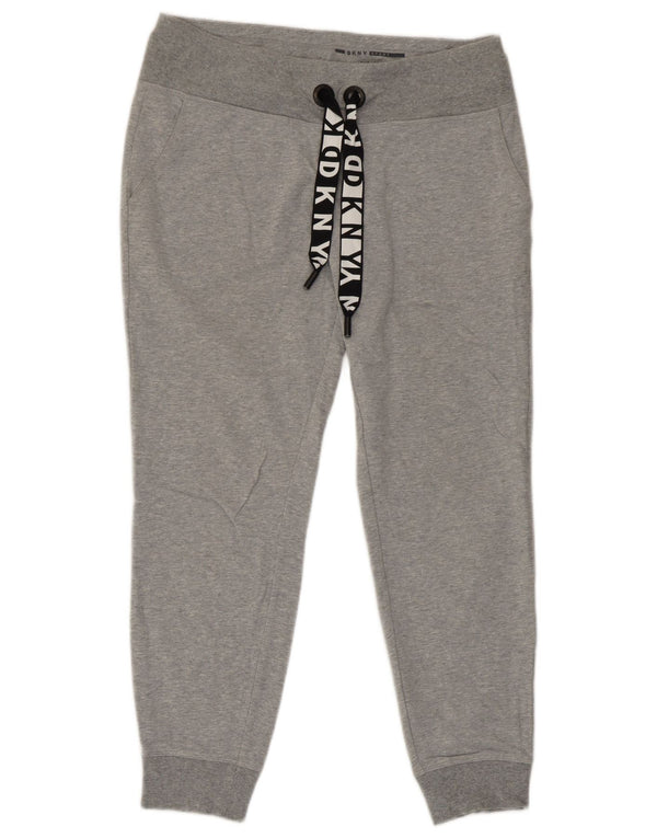 Dkny Damen-Trainingshose, Jogginghose, UK 10, Größe S, Grau, Baumwolle