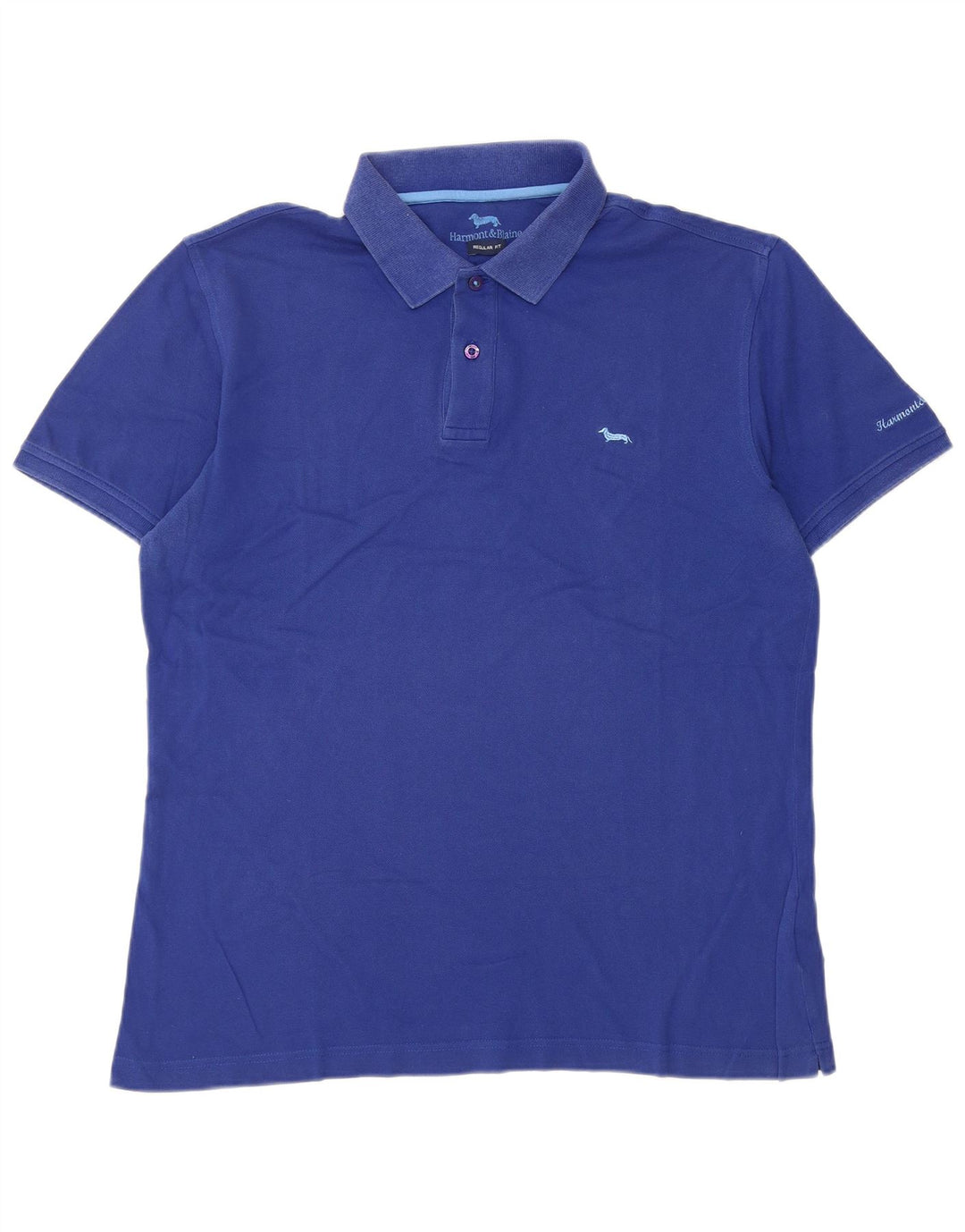 Harmont & Blaine Herren-Poloshirt mit normaler Passform, Größe L, Blau