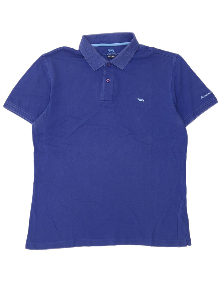 Harmont & Blaine Herren-Poloshirt mit normaler Passform, Größe L, Blau