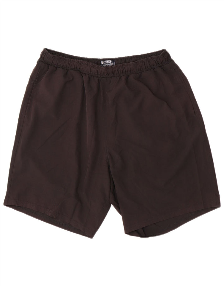 Mountain Warehouse Herren-Sportshorts mit normaler Passform, großes, schwarzes Polyester