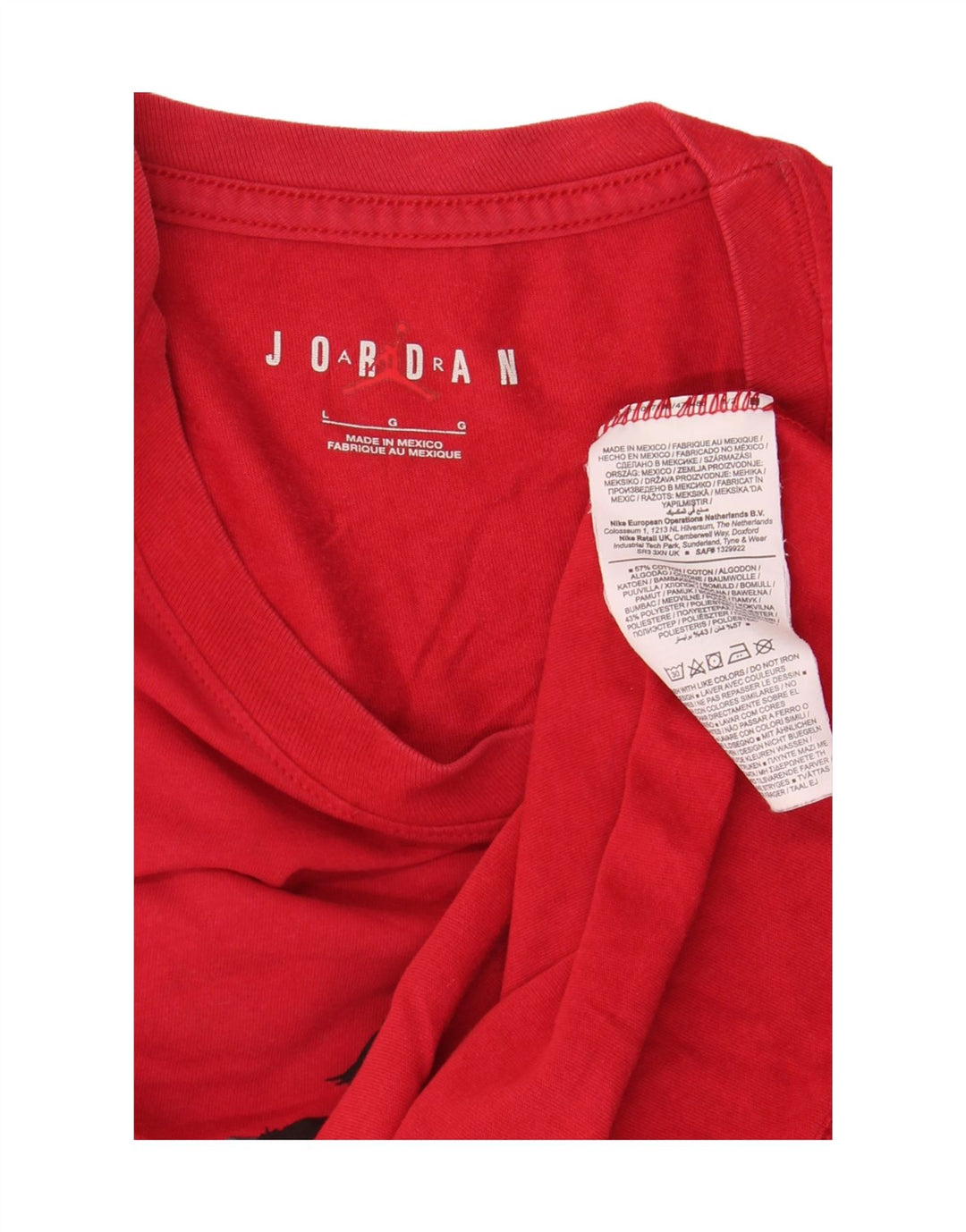 Jordan Herren T-Shirt Top Große rote Baumwolle