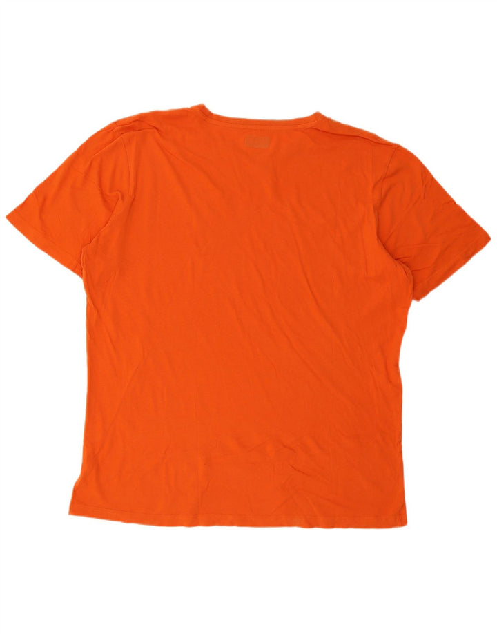 Kappa Herren Grafik T-Shirt Top 2XL Orange