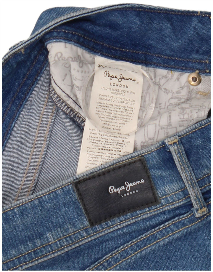 PEPE Jeans Damen Slim Jeans W29 L32 Blaue Baumwolle