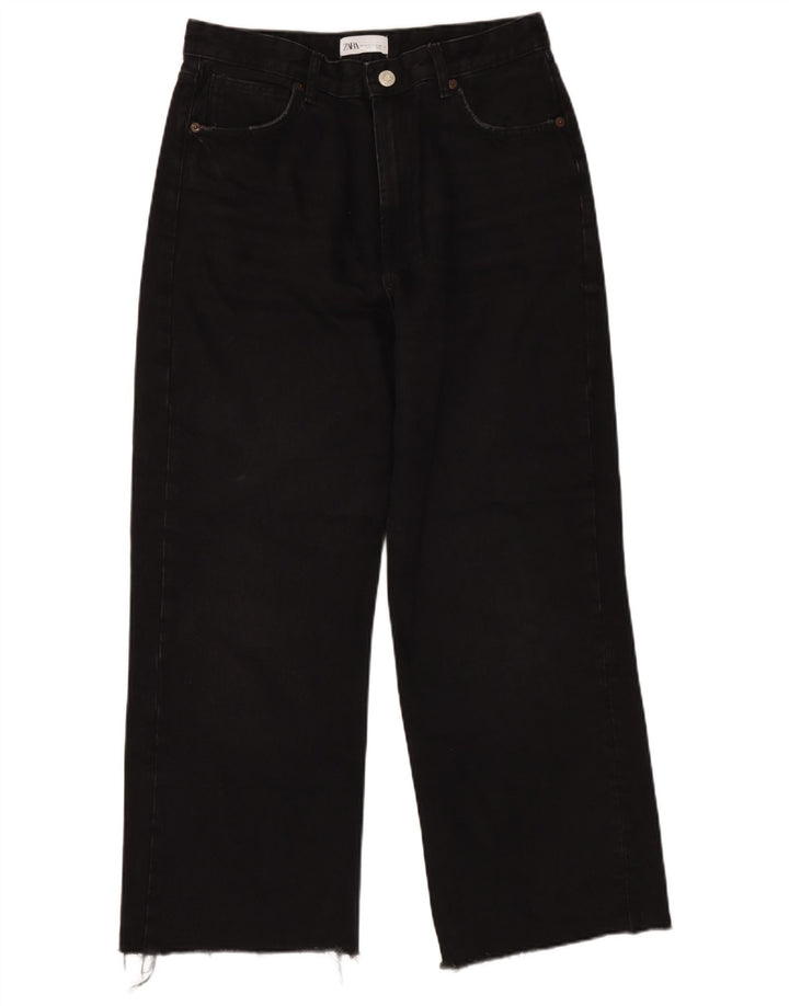 Zara Damen Loose Jeans EU 42 Large W32 L28 Schwarz