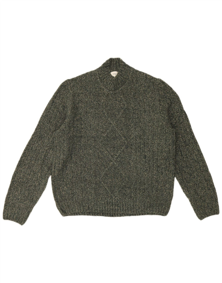 Marks & Spencer Herren-Pullover mit Rollkragen, groß, Khaki, Acryl