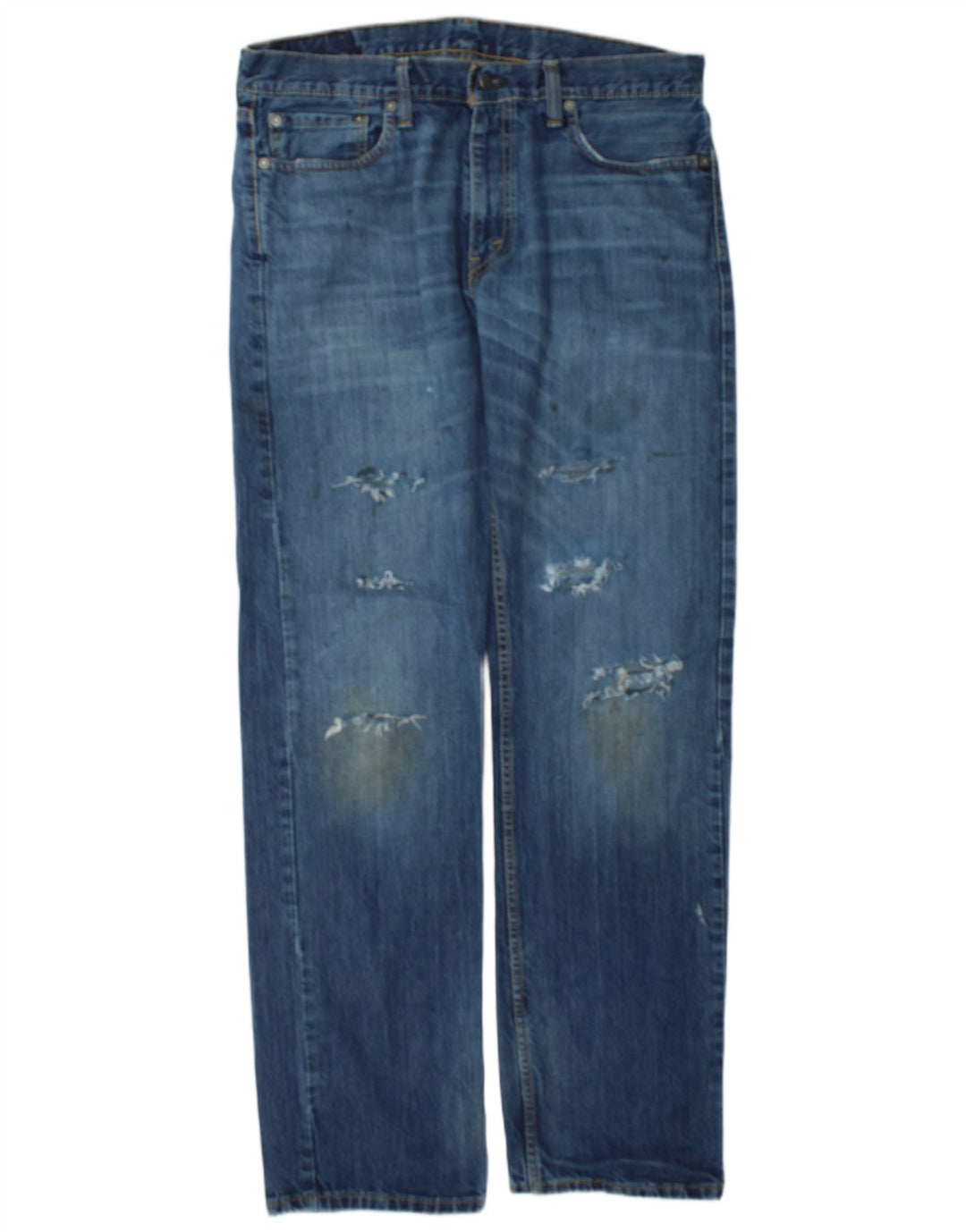 Levi's Herren 511 Distressed Slim Jeans W34 L34 Blaue Baumwolle