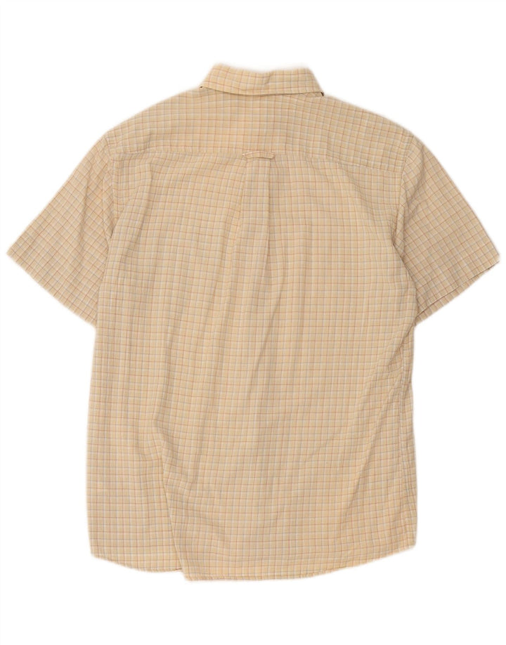 Camel Active Herren-Kurzarmhemd, groß, beige kariert