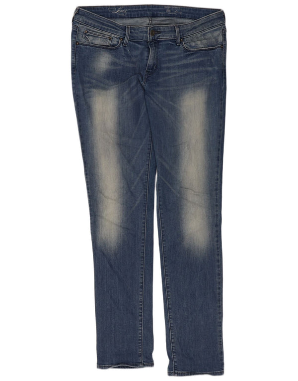 Levi's Damen Demi Curve Low Waist Skinny Jeans W31 L34 Blaue Baumwolle