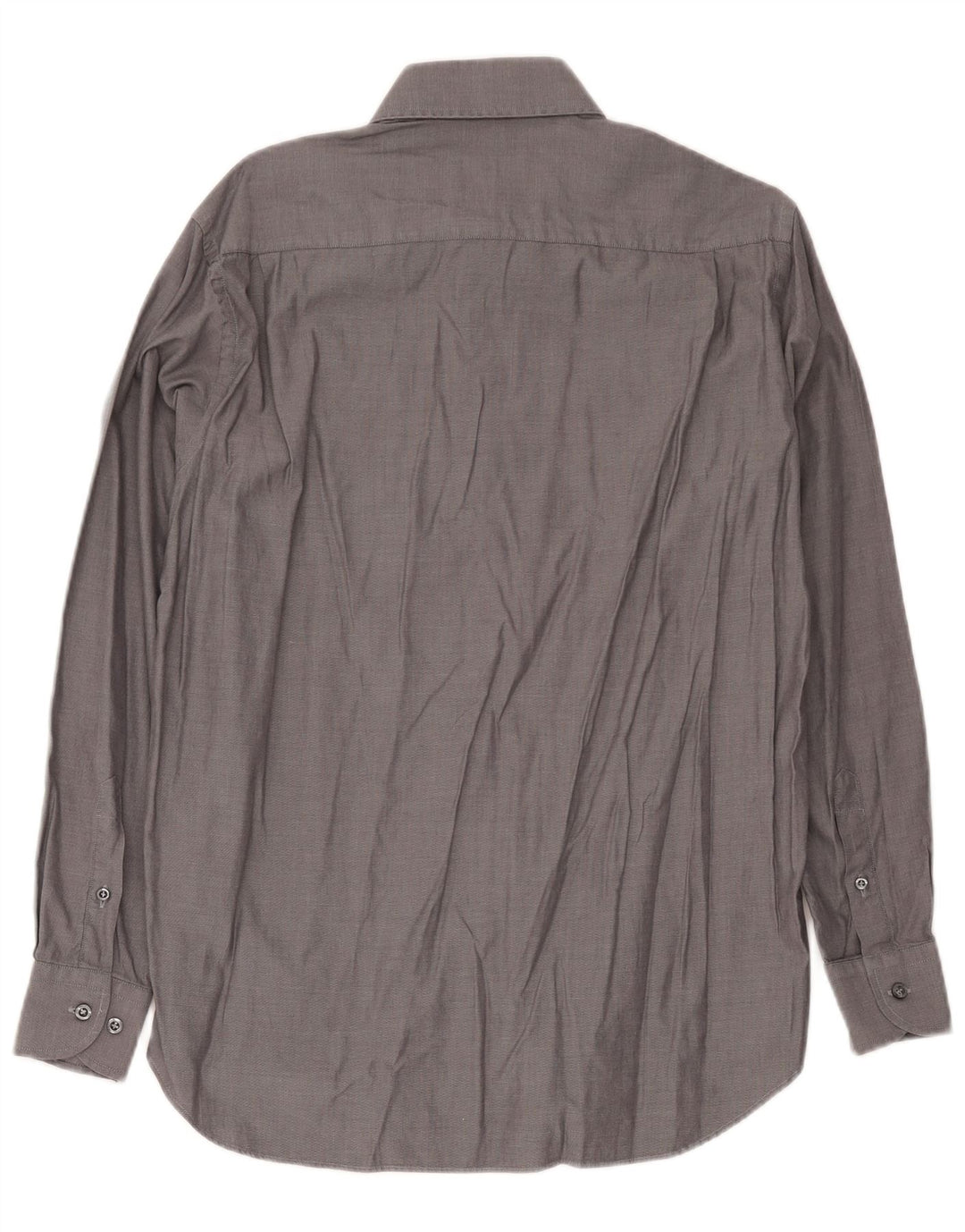 Enrico Coveri Herrenhemd Größe 40 15 3/4 mittelgraue Baumwolle