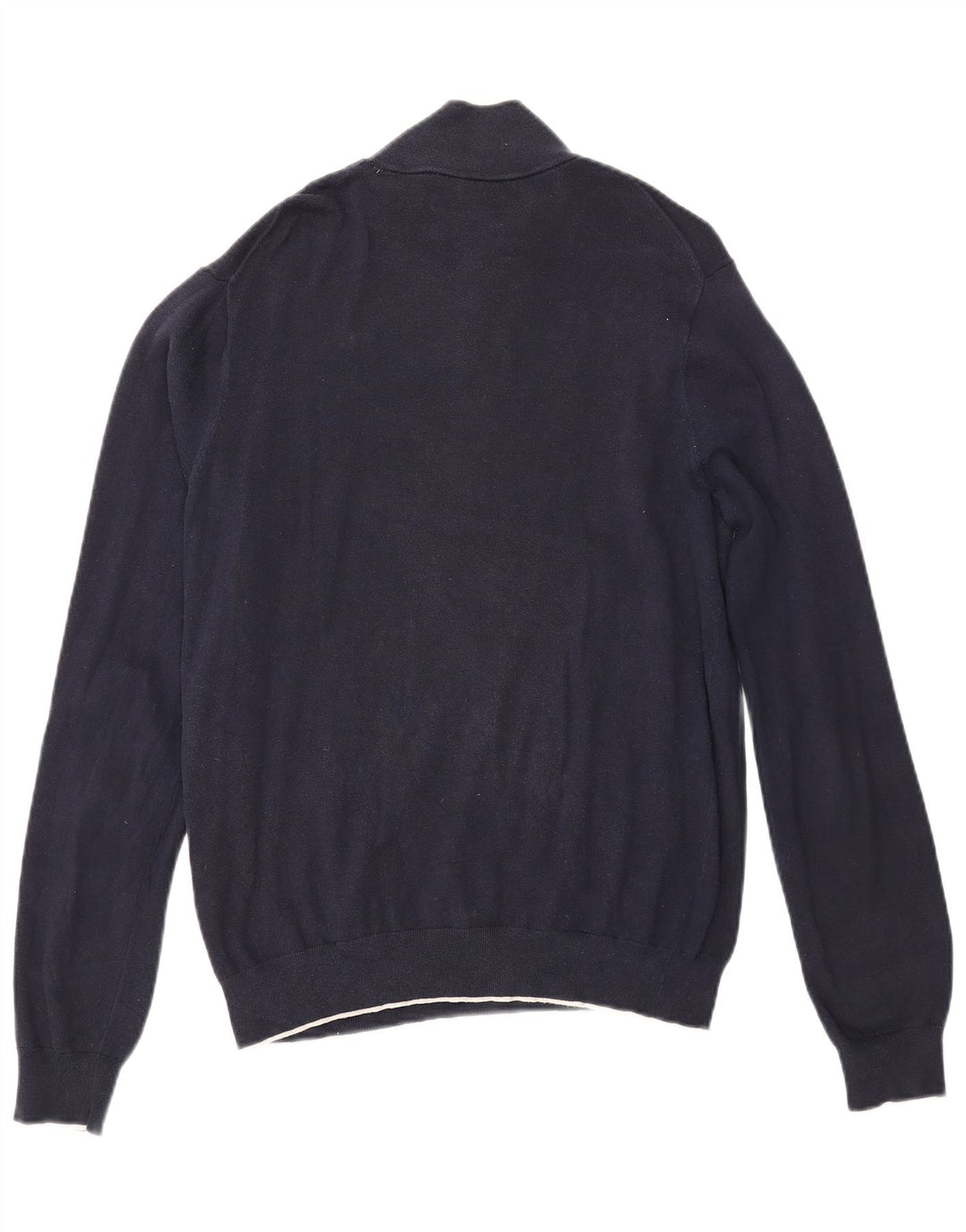 Gant Herren-Pullover mit Reißverschluss am Hals, mittlere marineblaue Baumwolle