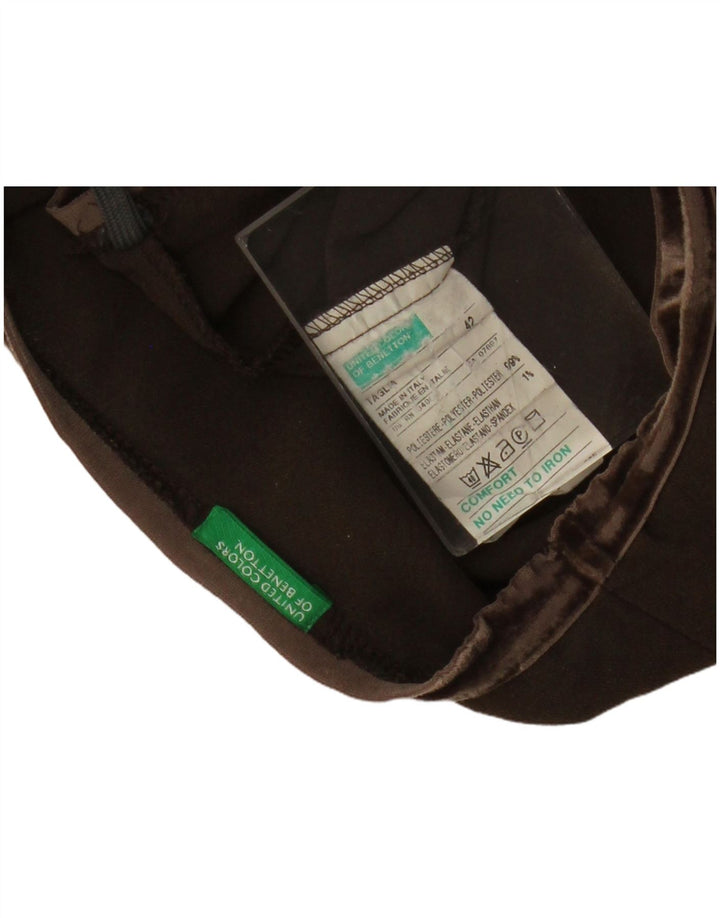 BENETTON Damen-Rock in A-Linie mit niedriger Taille, IT 42, Mittel W34, braun, Polyester