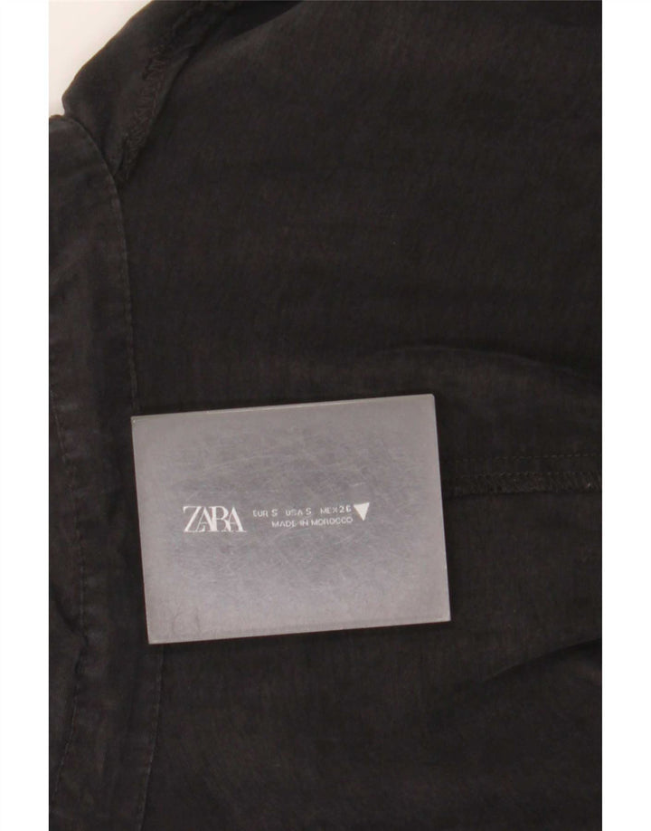 Zara Damen Übergroßer Playsuit UK 10 Small Schwarz