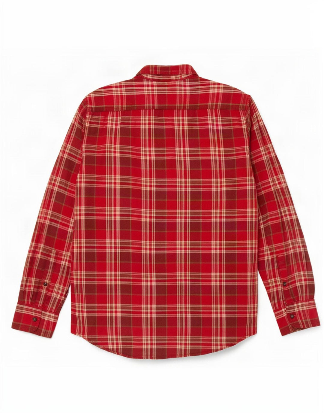 Timberland Damen Flanellhemd UK 14 Mittelrot karierte Baumwolle