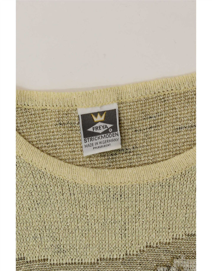 Freya Damen Pullover mit grafischem U-Boot-Ausschnitt, Gr. 14, Mittelgelb