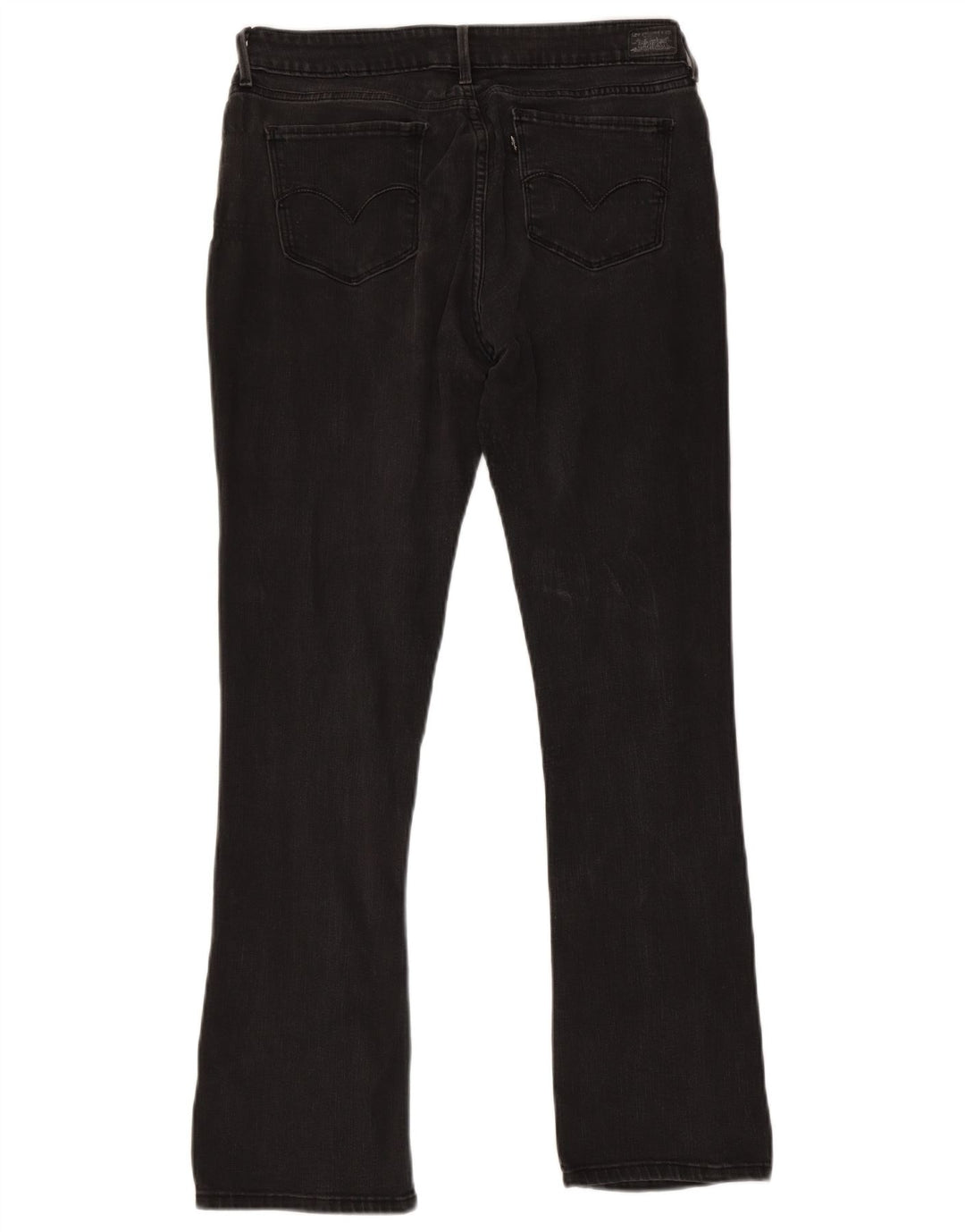 Levi's Damen-Leggings, Bootcut-Jeans, W32, L32, schwarze Baumwolle