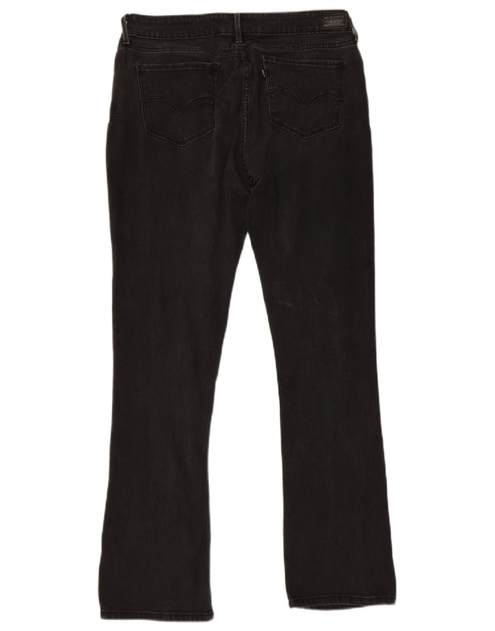 Levi's Damen-Leggings, Bootcut-Jeans, W32, L32, schwarze Baumwolle