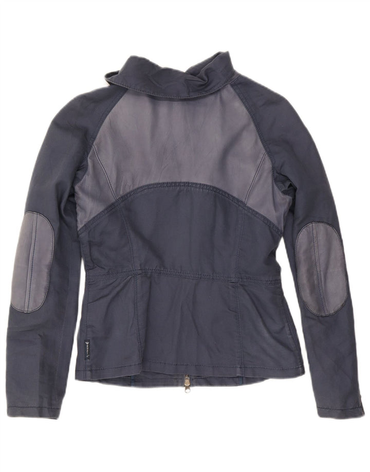 Armani Jeans Damen Bomberjacke UK 14 Medium Marineblau Baumwolle