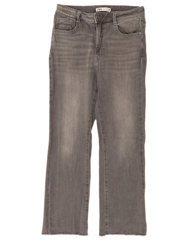 Zara Damen Straight Jeans EU 38 Small W28 L26 Graue Baumwolle