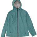 Eddie Bauer Damen-Regenjacke mit Kapuze, UK 14, mittelblaues Nylon