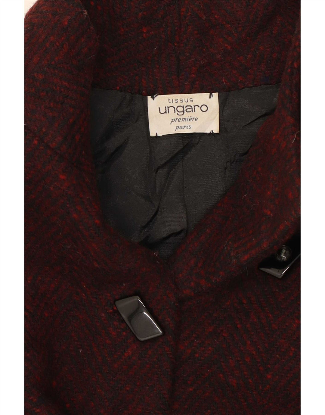 Ungaro Damenmantel UK 12 Medium Burgundy Flecked