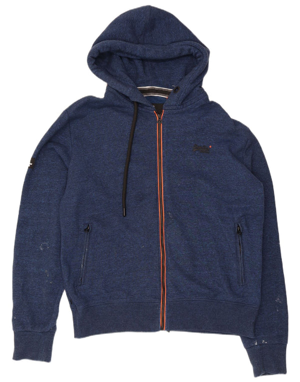 Superdry Herren-Kapuzenpullover mit Reißverschluss, 2XL, Marineblau, Baumwolle
