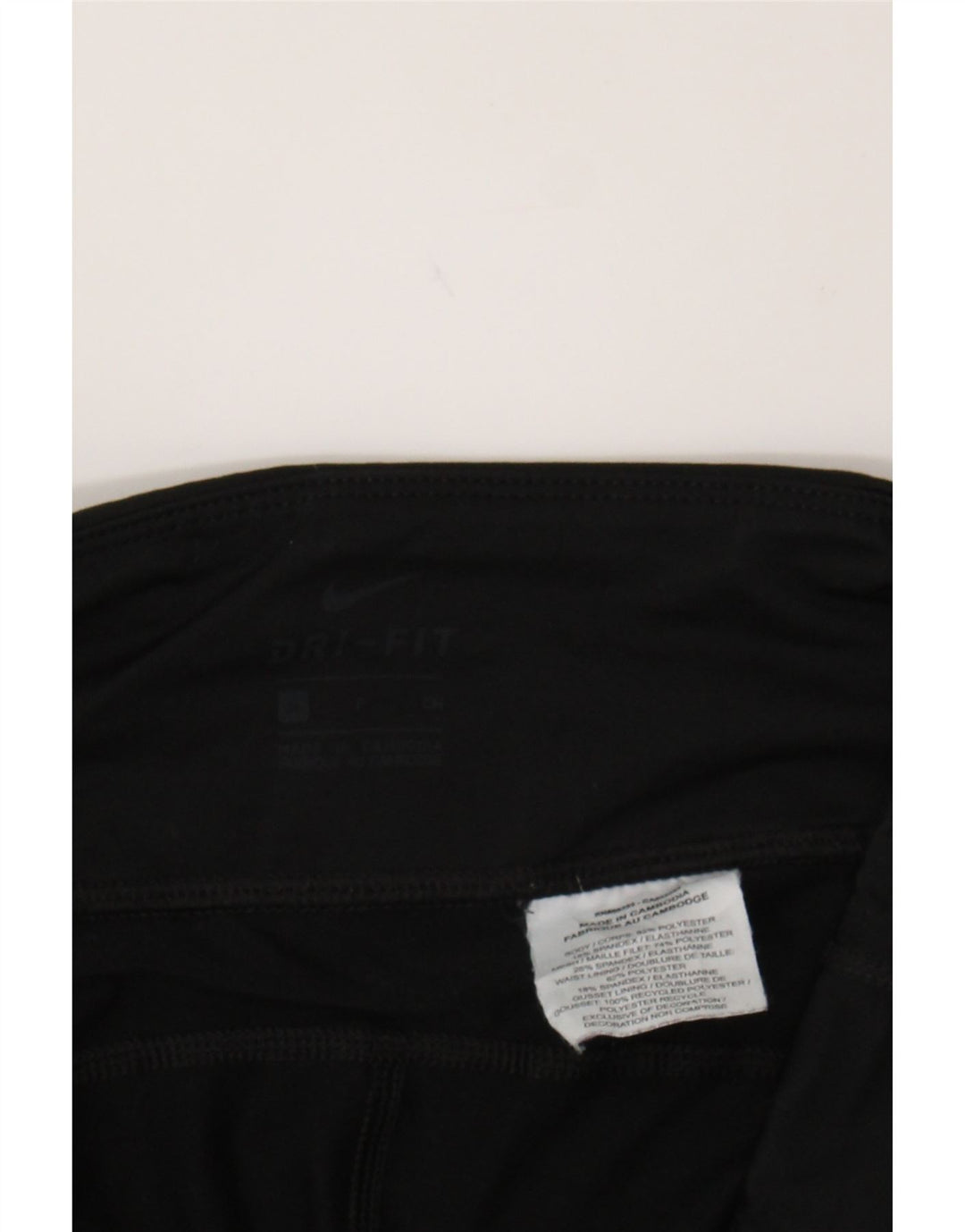 NIKE Womens Dri Fit Capri Leggings UK 10 Small  Black Polyester Vintage Nike and Second-Hand Nike from Messina Hembry 