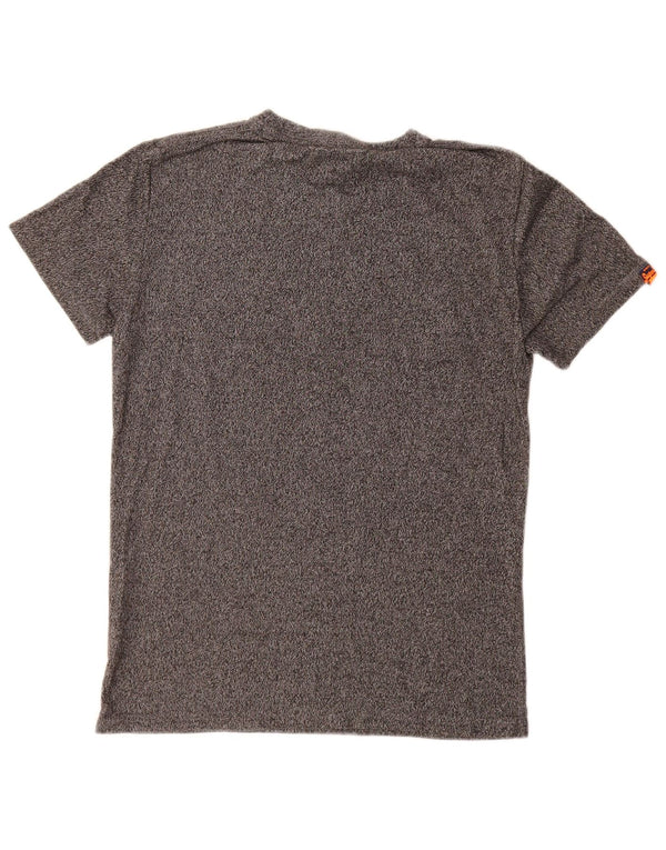 SUPERDRY Mens Graphic T-Shirt Top Small Grey Cotton
