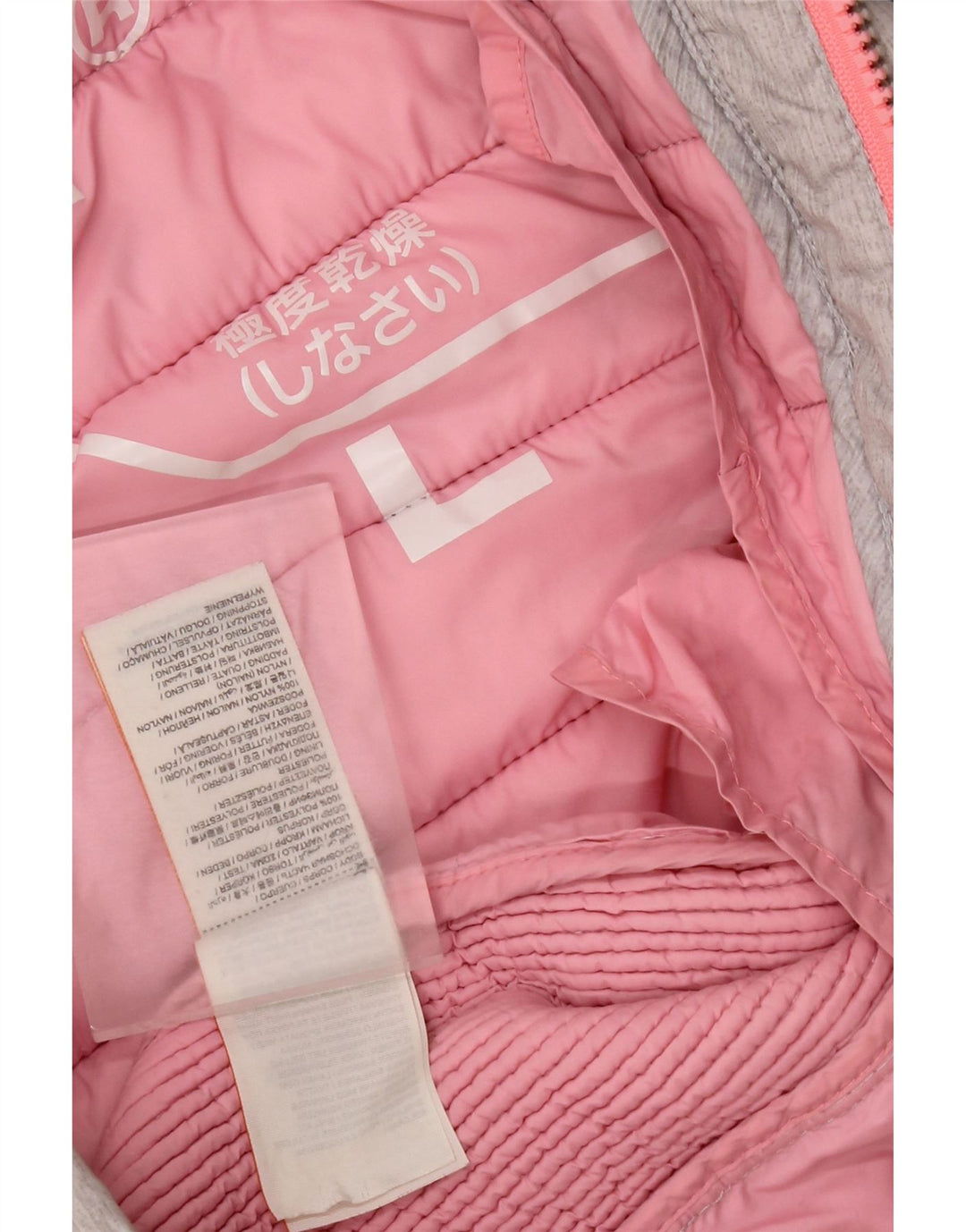 Superdry Wattierte Damenjacke mit Kapuze, UK 14, Größe L, Grau, Polyester