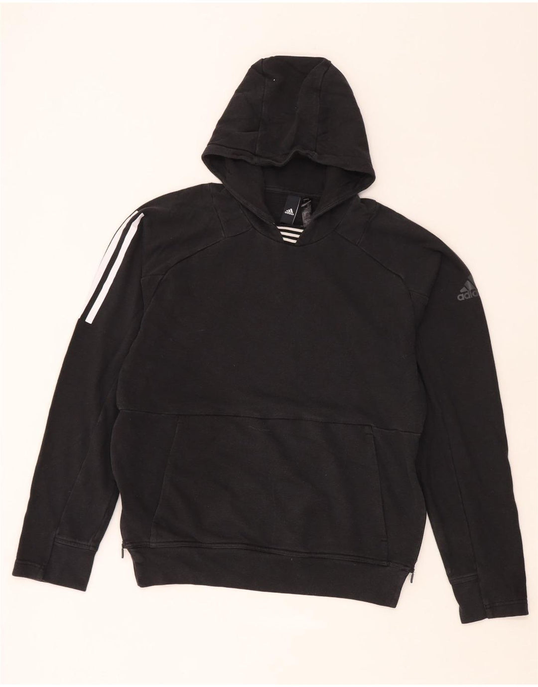 Adidas Herren Kapuzenpullover Small Schwarz Baumwolle
